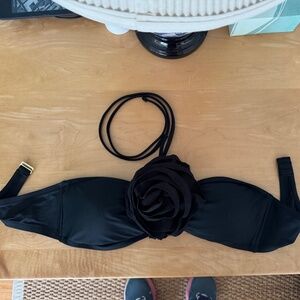 J. Crew Rosette bandeau bikini top